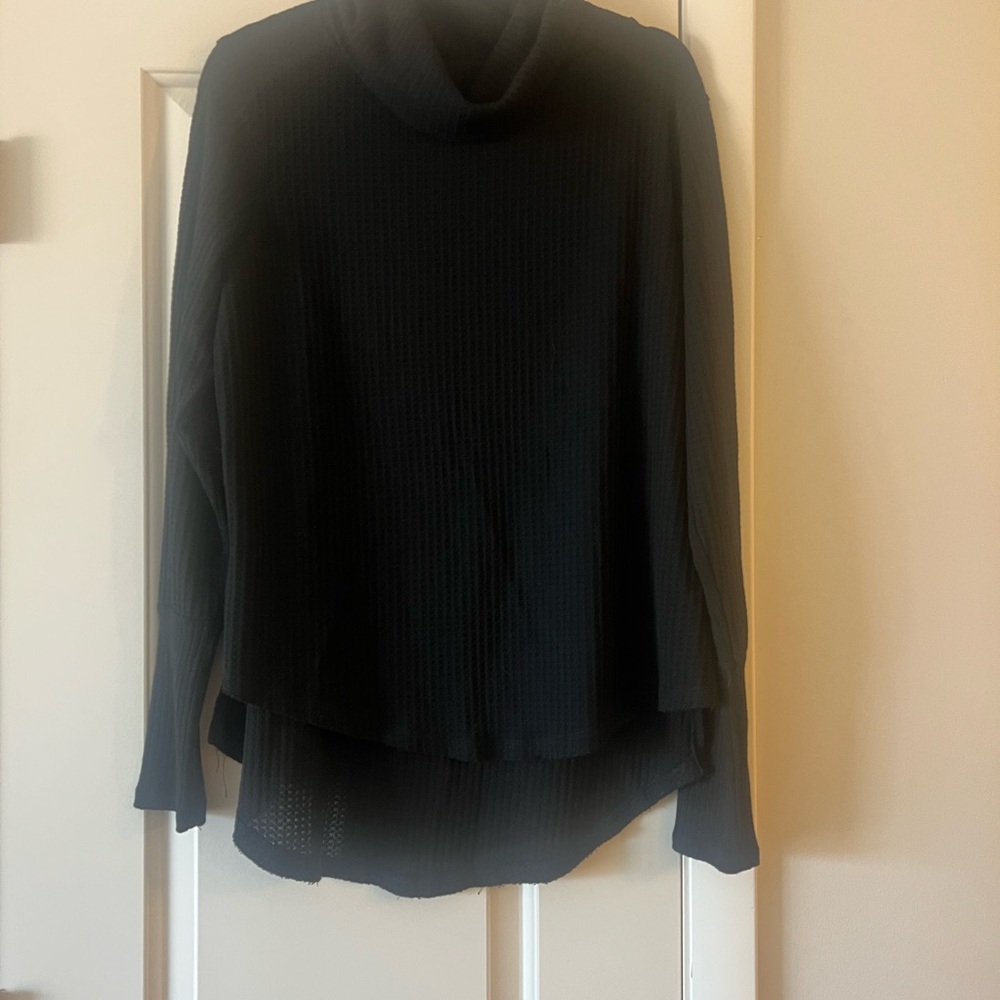 Susina Black Cowl Neck Sweater